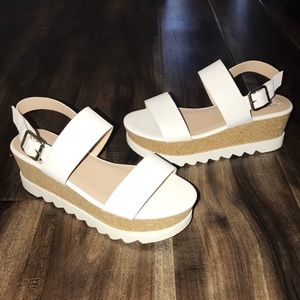 Steve Madden Leather Platform Sandals